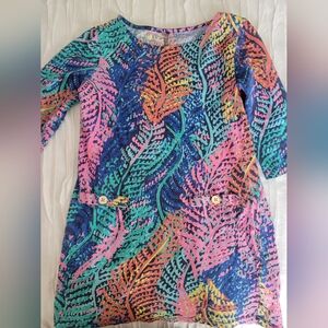 Lilly Pulitzer Multicolor Leaf Print Kids Dress